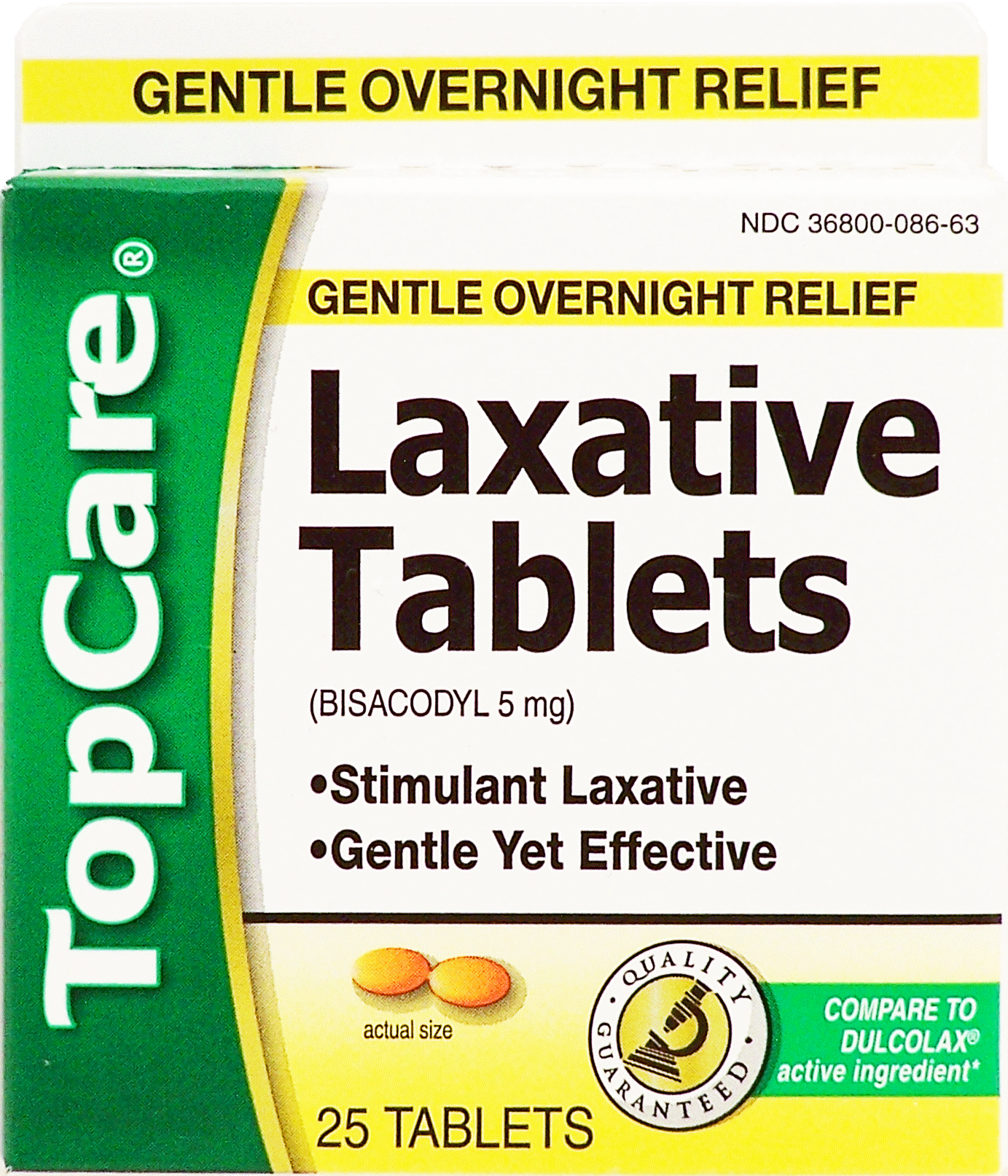 Top Care  stimulant laxative, bisacodyl 5 mg Full-Size Picture